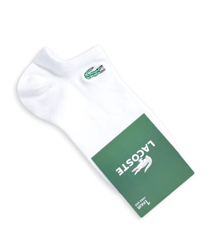 جوراب قوزکی طرح LACOSTE سفید