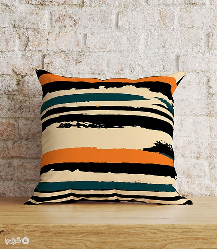 کاور کوسن مخمل نوپه هوم کد K4038 طرح راه راه