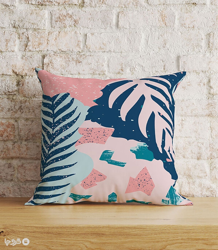 کاور کوسن مخمل نوپه هوم کد K4039 طرح هاوایی