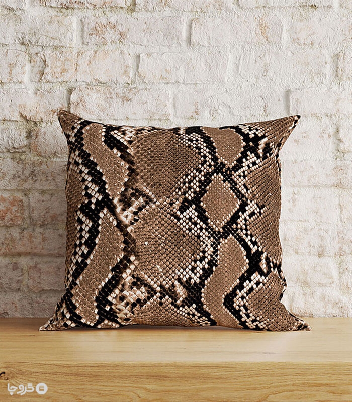 کاور کوسن مخمل نوپه هوم کد K4045 طرح پوست ماری