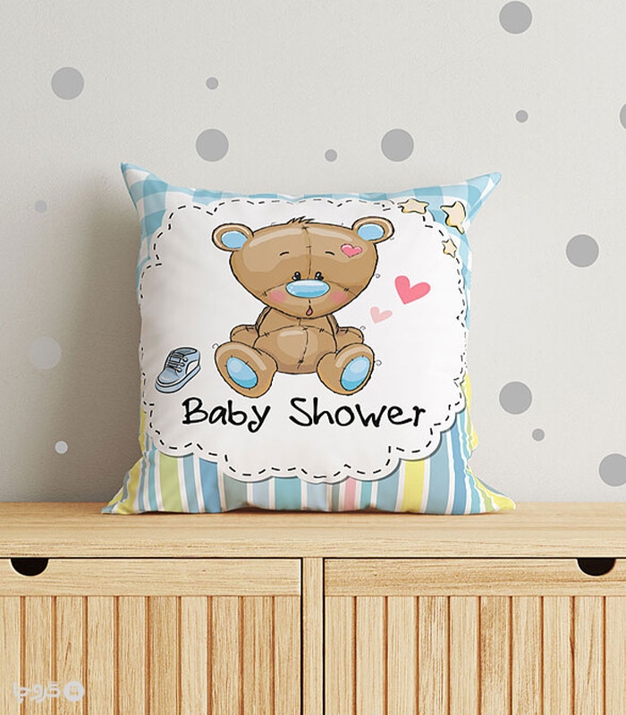 کاور کوسن مخمل نوپه هوم کد K4050 طرح تدی