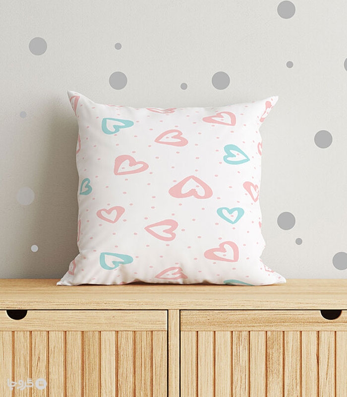 کاور کوسن مخمل نوپه هوم کد K4052 طرح قلب