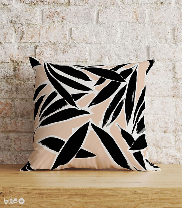 کاور کوسن مخمل نوپه هوم کد K4054 طرح برگ