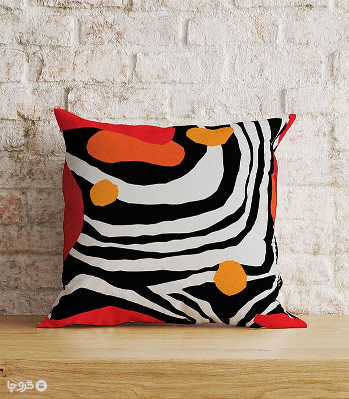 کاور کوسن مخمل نوپه هوم کد K4055 طرح زبرا