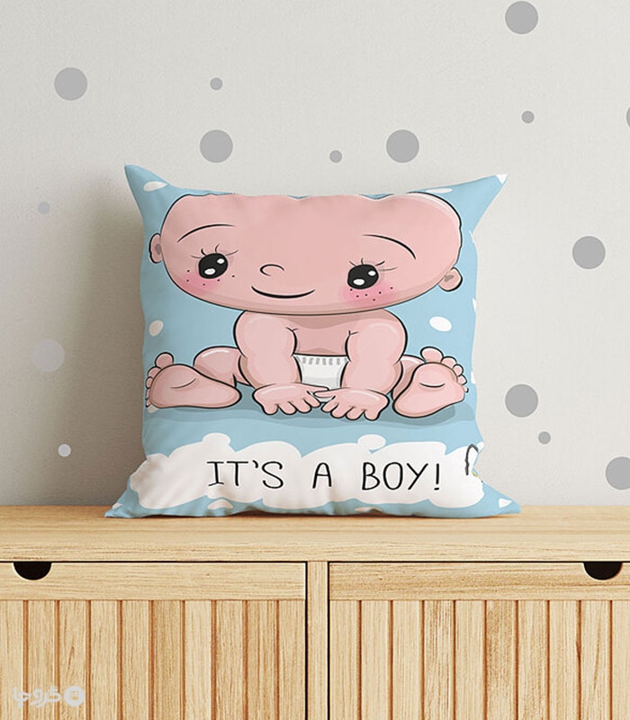 کاور کوسن مخمل نوپه هوم کد K4059 طرح Its A Boy