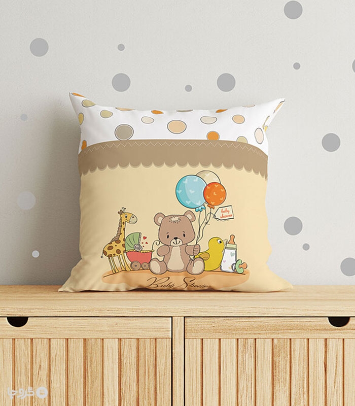 کاور کوسن مخمل نوپه هوم کد K4063 طرح حیوانات