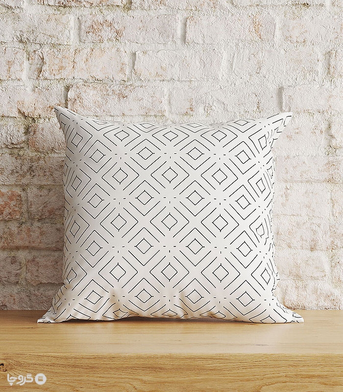 کاور کوسن مخمل نوپه هوم کد K4081 طرح مکعب