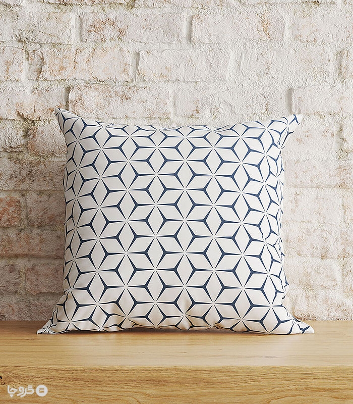 کاور کوسن مخمل نوپه هوم کد K4082 طرح هندسی