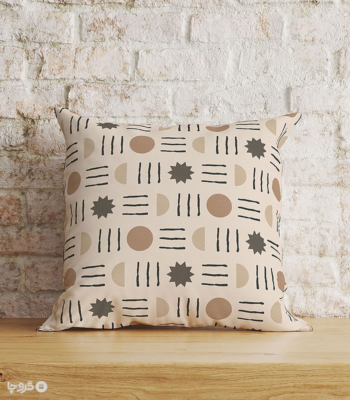 کاور کوسن مخمل نوپه هوم کد K4085 طرح خط و دایره