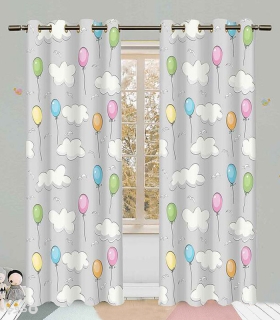 خرید پرده کودک نوپه هوم کد W4796 طرح بادکنک
