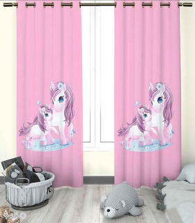 خرید پرده کودک نوپه هوم کد W4808 طرح تکشاخ