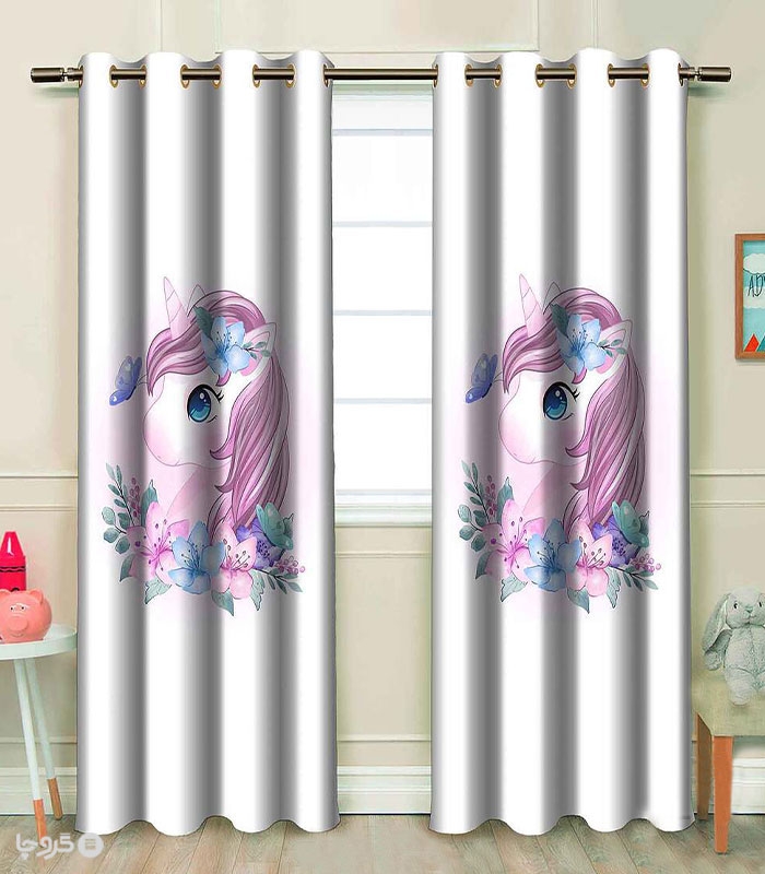 خرید پرده کودک نوپه هوم کد W4861 طرح تکشاخ