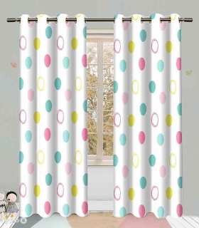خرید پرده کودک نوپه هوم کد W4972 طرح خالخالی