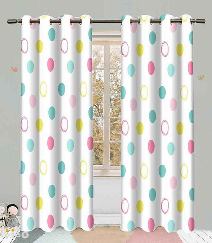 خرید پرده کودک نوپه هوم کد W4972 طرح خالخالی