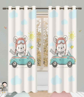 خرید پرده کودک نوپه هوم کد W4985 طرح خرس