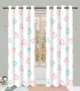 خرید پرده کودک نوپه هوم کد W4994 طرح قلب