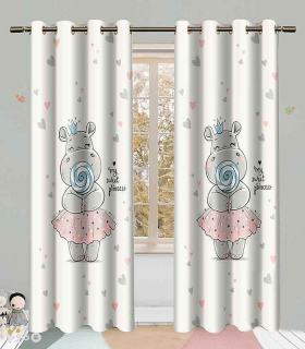 خرید پرده کودک نوپه هوم کد W4998 طرح خوک