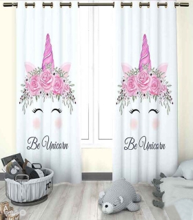 خرید پرده کودک نوپه هوم کد W5015 طرح ‌Be Unicorn