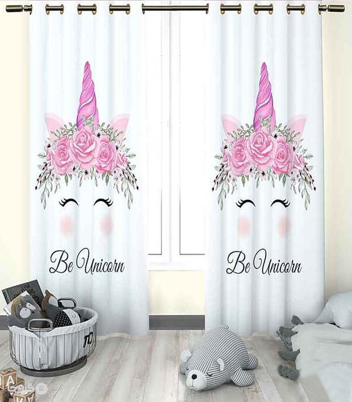 خرید پرده کودک نوپه هوم کد W5015 طرح ‌Be Unicorn