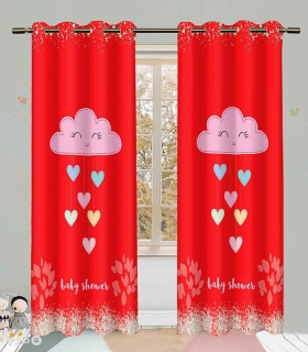 خرید پرده کودک نوپه هوم کد W5483 طرح ابر و قلب