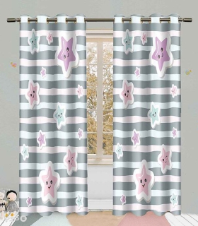 خرید پرده کودک نوپه هوم کد W5485 طرح ستاره