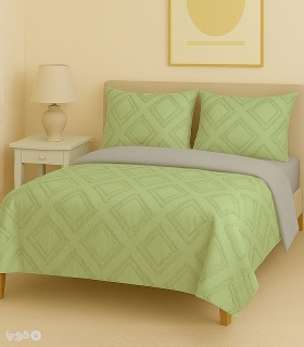 سرویس روتختی کاوری کتان گارنت نوپه هوم کد C01 طرح برجسته لوزی