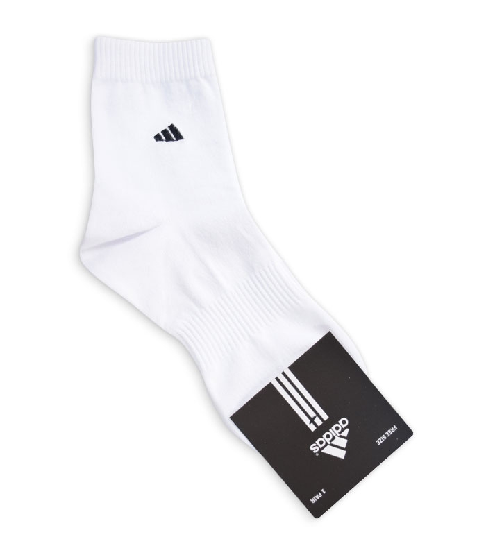 جوراب نیم ساق طرح adidas سفید