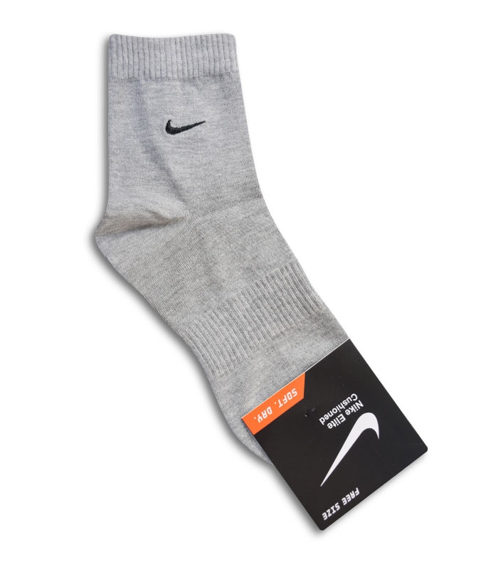 جوراب نیم ساق طرح Nike خاکستری