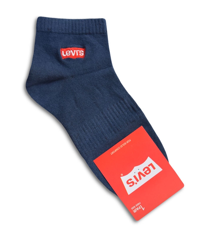 جوراب نیم ساق طرح Levi's آبی نفتی