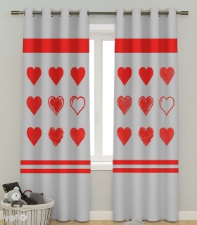 خرید پرده کودک نوپه هوم کد W5547 طرح قلب