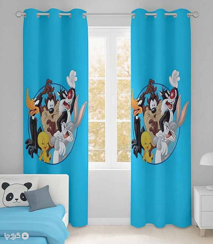 پرده کودک نوپه هوم کد W5417 طرح Looney Tunes