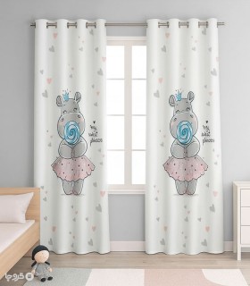 خرید پرده کودک نوپه هوم کد W4998 طرح خوک