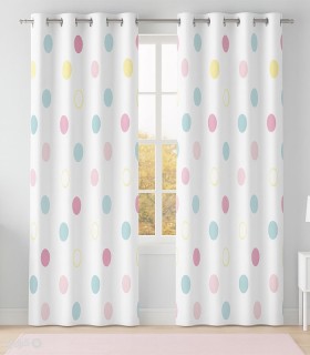 خرید پرده کودک نوپه هوم کد W4972 طرح خالخالی