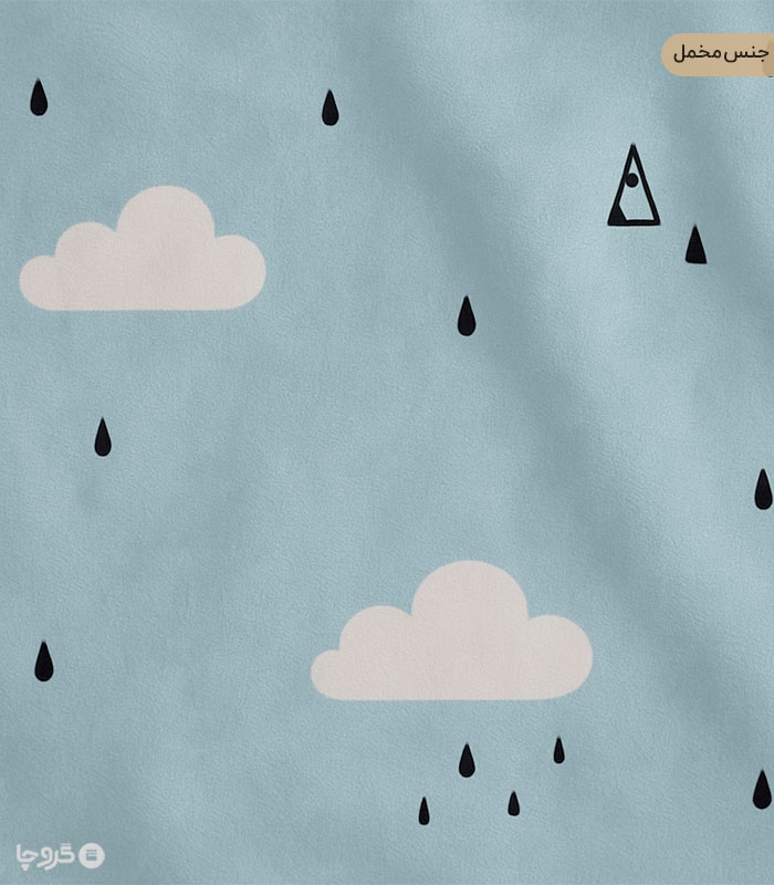 پرده کودک نوپه هوم کد W4950 طرح ابر