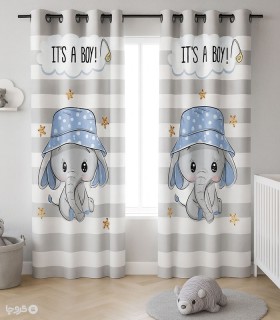 خرید پرده کودک نوپه هوم کد W4921 طرح فیل