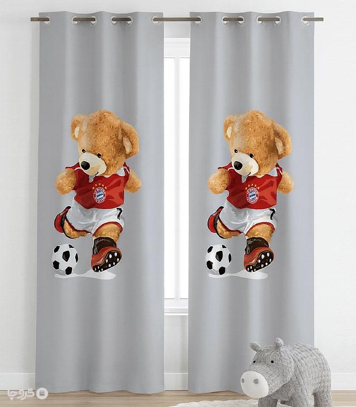 پرده کودک نوپه هوم کد W4920 طرح تدی