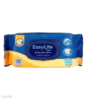 خرید دستمال مرطوب بزرگسال Easy Life ایزی لایف با رایحه بابونه - بسته 70 عددی