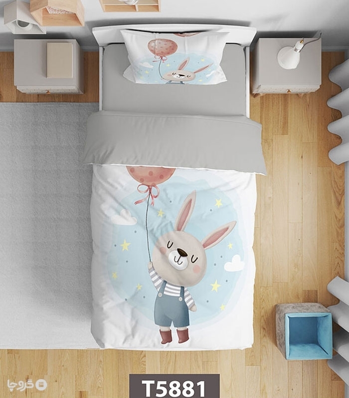 خرید سرویس روتختی کودک میکروفایبر NopeHome نوپه هوم کد T5881 طرح خرگوش