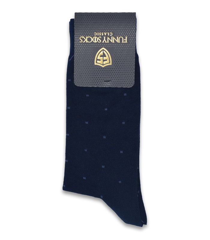 جوراب فانی ساکس ساقدار طرح لوزی و نقطه سرمهای کد 10031