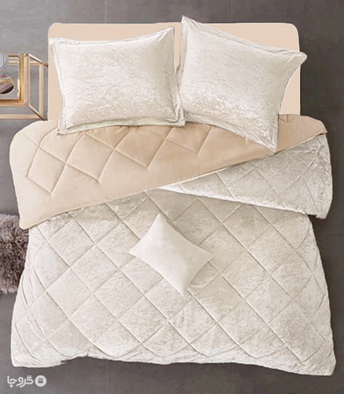 سرویس روتختی مخمل NopeHome نوپه هوم طرح لوزی ساده