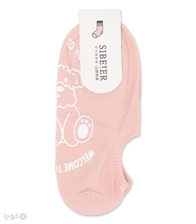 خرید جوراب قوزکی زنانه کف استپ دار طرح خرس