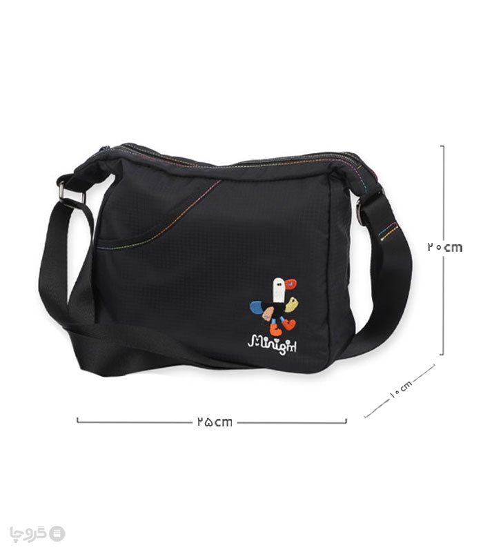 کیف دوشی برزنتی مینی گرل کد 3230 طرح گلدوزی اردک