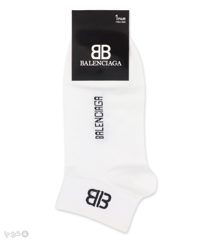 خرید جوراب مچی مردانه کد 86503 گلدوزی طرح Balenciaga