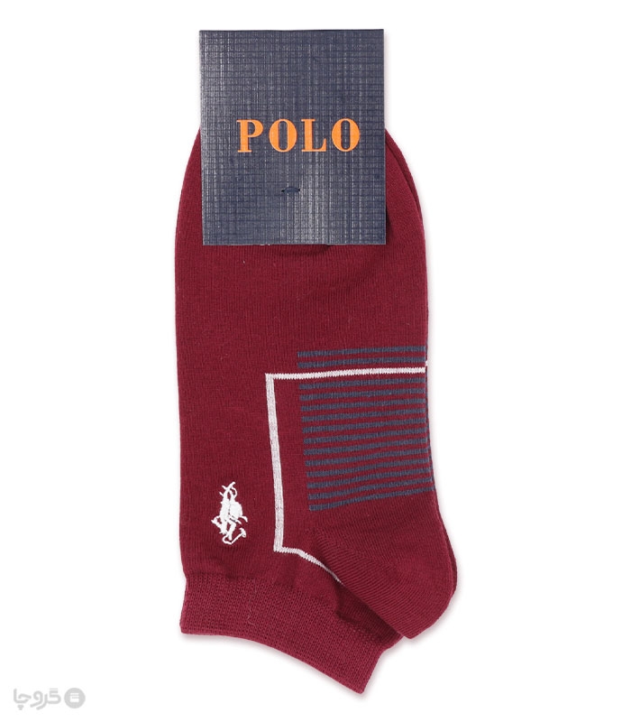 جوراب مچی مردانه کد 86506 گلدوزی طرح Polo