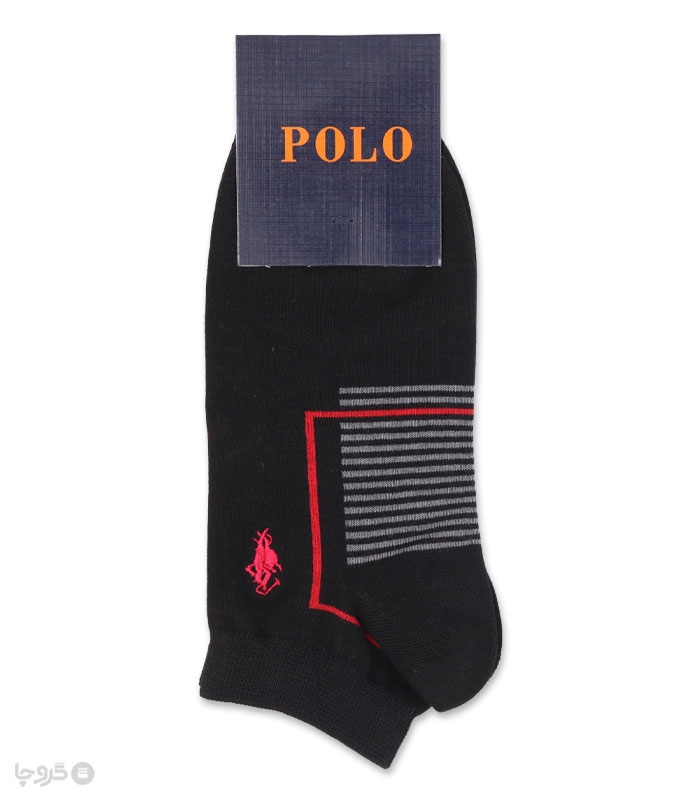 جوراب مچی مردانه کد 86506 گلدوزی طرح Polo