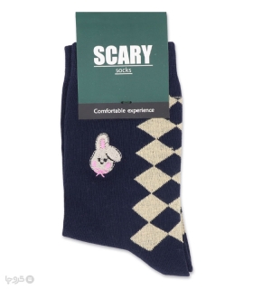 خرید جوراب ساقدار زنانه Scary اسکری کد 43504 طرح گلدوزی خرگوش