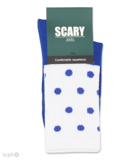 خرید جوراب ساقدار زنانه کش انگلیسی Scary اسکری کد 44104 طرح خالخالی