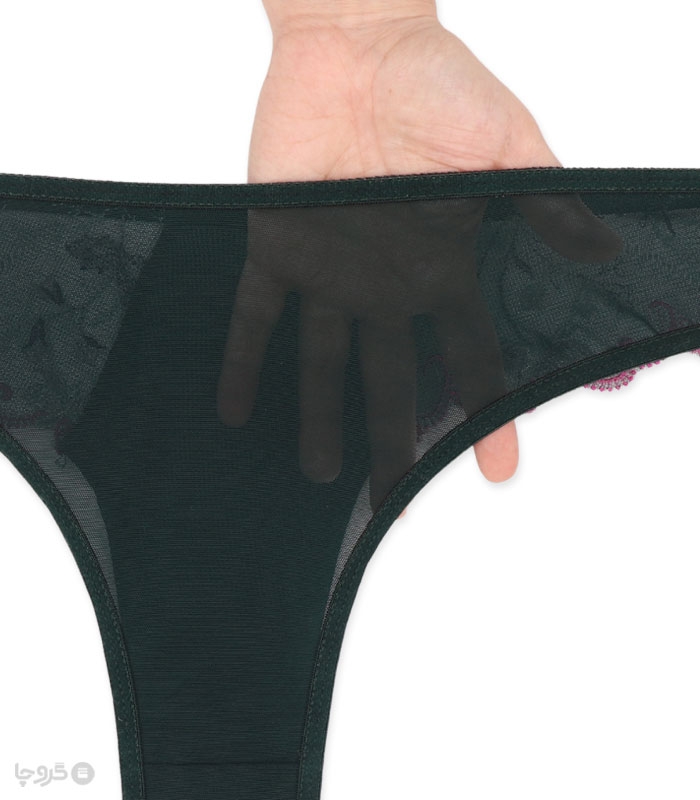 ست شورت و سوتین توری فنردار نوشه پوش کد 889 گلدوزی طرح 30