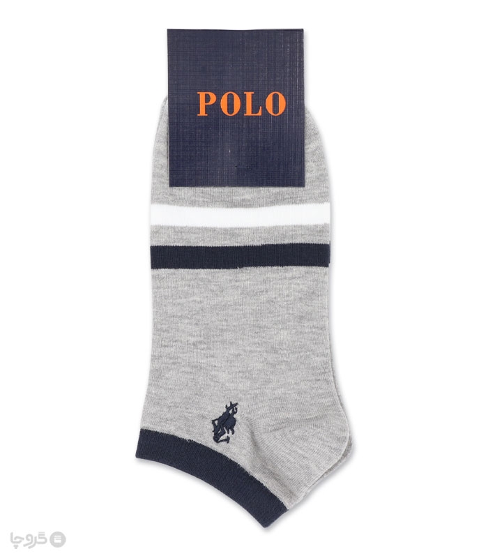 خرید جوراب مچی مردانه کد 86505 گلدوزی طرح Polo