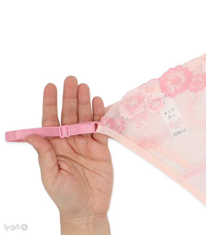 ست شورت و سوتین توری فنردار برتا گلدوزی کد 2020DS
